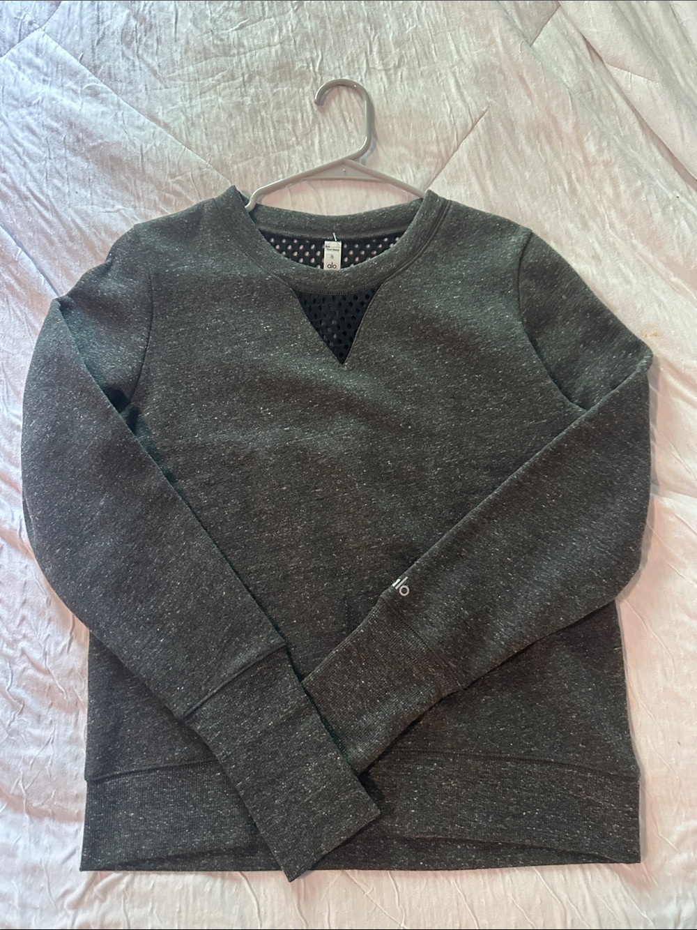 Alo Yoga Women’s Dark Heather Gray Pullover Sweater Small
